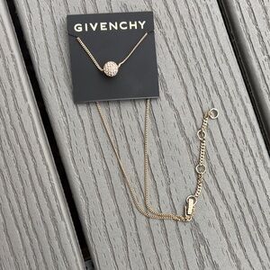 Givenchy Gold Necklace with Sparkling Pendant